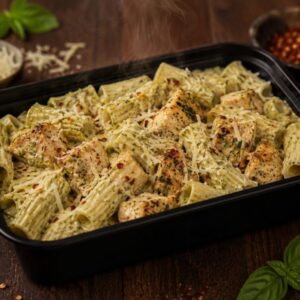 Chicken Creamy Pesto Rigatoni